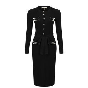 Elegant Ribbed knit Dress. S